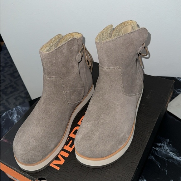 Women- Boots Merrell Juno Bluff Polar Waterproof Boulder-AUTHENTIC NEW w DEFECT - Picture 6 of 11